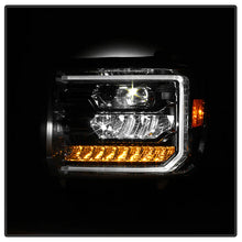 Load image into Gallery viewer, Xtune Full LED Projector Headlights GMC Sierra 1500 (14-15) 2500HD 3500HD (15-17) [Light Tube DRL- Halogen Model] Chrome w/ Amber Turn Signal Light Alternate Image