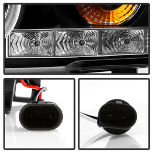 Spyder Projector Headlights BMW E46 Coupe (00-03) M3 (01-06) LED Halo - Black