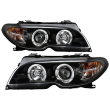 Load image into Gallery viewer, Spyder Projector Headlights BMW E46 Coupe (04-06) Halogen Models [Signature Series w/ LED Halo] Clear Lens Alternate Image