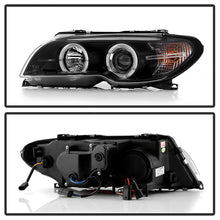 Load image into Gallery viewer, Spyder Projector Headlights BMW E46 Coupe (04-06) Halogen Models [Signature Series w/ LED Halo] Clear Lens Alternate Image