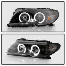 Load image into Gallery viewer, Spyder Projector Headlights BMW E46 Coupe (04-06) Halogen Models [Signature Series w/ LED Halo] Clear Lens Alternate Image