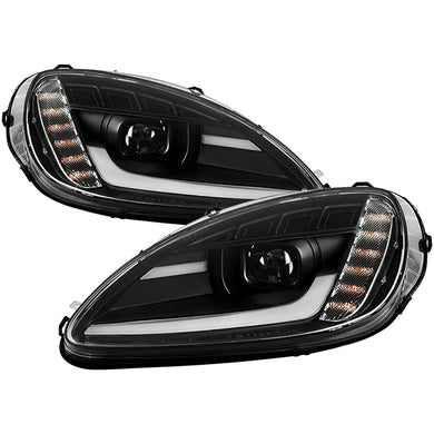 Spyder LED Projectile Headlights Corvette C6 (05-13) [Apex  Series - Sequential LED Turn Signal] Black or Chrome
