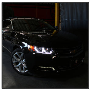 Spyder Projector Headlights Chevy Impala (2014-2019) w/ LED DRL and Black Housing