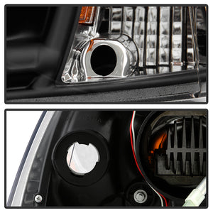 Spyder Projector Headlights Dodge Charger (11-14) Factory Halogen [Platinum Series - LED Light Tube Parking Lights] Black Housing