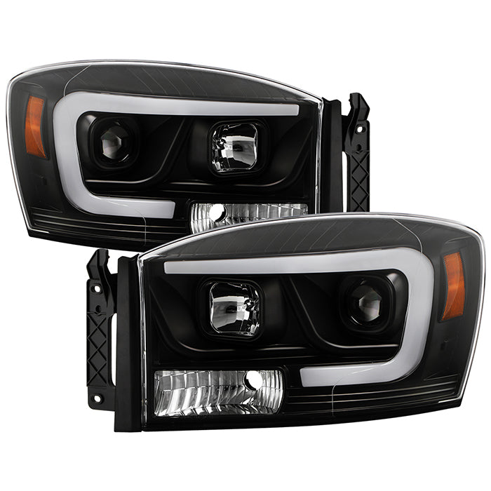 Spyder Projector Headlights Dodge Ram 1500 (06-08) 2500/3500 (06-09) [Platinum Series] Black Housing