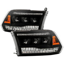 Load image into Gallery viewer, Spyder LED Projectile Headlights Dodge Ram 1500 (09-18) 2500/3500 (10-19) Halogen Model [Apex  Series - Sequential LED Turn Signal] Black Alternate Image