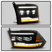Load image into Gallery viewer, Spyder LED Projectile Headlights Dodge Ram 1500 (09-18) 2500/3500 (10-19) Halogen Model [Apex  Series - Sequential LED Turn Signal] Black Alternate Image