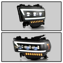 Load image into Gallery viewer, Spyder LED Projectile Headlights Dodge Ram 2500/3500 (19-22) Halogen Model [Apex  Series - Sequential LED Turn Signal] Black Alternate Image