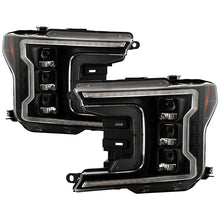 Load image into Gallery viewer, Spyder LED Projectile Headlights Ford F150 (18-20) Halogen Model [Apex Series - Sequential LED Turn Signal] Black - Default Title Alternate Image