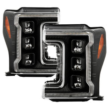 Load image into Gallery viewer, Spyder LED Projectile Headlights Ford F250/F350/F450 Super Duty (17-19 ) Halogen Model [Apex  Series - Sequential LED Turn Signal] Black or Chrome Alternate Image