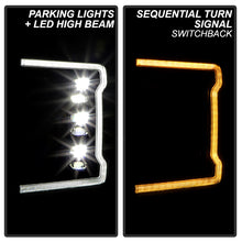 Load image into Gallery viewer, Spyder LED Projectile Headlights Ford F250/F350/F450 Super Duty (17-19 ) Halogen Model [Apex  Series - Sequential LED Turn Signal] Black or Chrome Alternate Image
