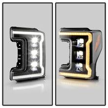 Load image into Gallery viewer, Spyder LED Projectile Headlights Ford F250/F350/F450 Super Duty (17-19 ) Halogen Model [Apex  Series - Sequential LED Turn Signal] Black or Chrome Alternate Image