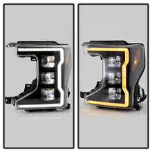 Load image into Gallery viewer, Spyder LED Projectile Headlights Ford F250/F350/F450 Super Duty (20-22) Halogen Model [Apex  Series - Sequential LED Turn Signal] Black Alternate Image