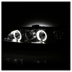 Spyder Projector Headlights Honda Accord (98-02) [Signature Series - LED Halo] Chrome Housing