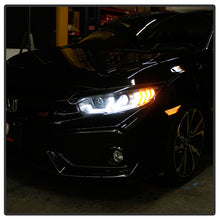Load image into Gallery viewer, Spyder Projector Headlights Honda Civic (16-20) Black Signature Series w/ LED Sequential Turn Signal Lights - Default Title Alternate Image