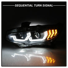 Load image into Gallery viewer, Spyder Projector Headlights Honda Civic (16-20) Black Signature Series w/ LED Sequential Turn Signal Lights - Default Title Alternate Image