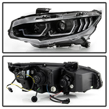 Load image into Gallery viewer, Spyder LED Projectile Headlights Honda Civic (16-20) Halogen Model [Apex  Series - Sequential LED Turn Signal] Black Alternate Image