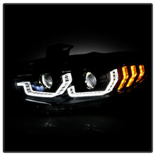 Load image into Gallery viewer, Spyder LED Projectile Headlights Honda Civic (16-20) Halogen Model [Apex  Series - Sequential LED Turn Signal] Black Alternate Image