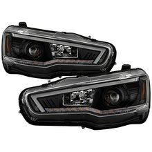 Load image into Gallery viewer, Spyder Projector Headlights Mitsubishi Lancer EVO 10 (08-17) [Signature Series - LED Sequential Turn Signal Lights] Xenon/HID or Halogen Model - Xenon/HID Alternate Image