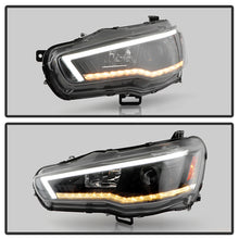 Load image into Gallery viewer, Spyder Projector Headlights Mitsubishi Lancer EVO 10 (08-17) [Signature Series - LED Sequential Turn Signal Lights] Xenon/HID or Halogen Model - Xenon/HID Alternate Image