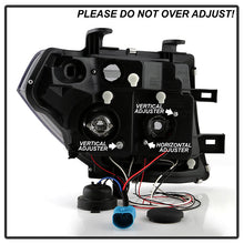 Load image into Gallery viewer, Spyder Projector Headlights Nissan Frontier (05-08) Pathfinder (05-07) with LED Halo - Black / Chrome / Smoke - Black Alternate Image