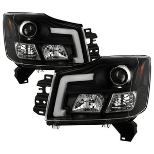 Spyder Projector Headlights Nissan Titan (04-15) [Platinum Series] Black Housing