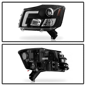 Spyder Projector Headlights Nissan Titan (04-15) [Platinum Series] Black Housing