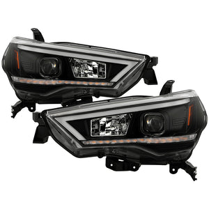 Spyder Projector Headlights Toyota 4Runner (14-20) [Signature Series - Sequential LED Turn Signal] Black Housing