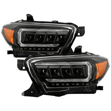 Load image into Gallery viewer, Spyder LED Projector Headlights Toyota Tacoma (16-22) Apex Series with Sequential LED Turn Signal - Black Alternate Image