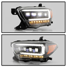 Load image into Gallery viewer, Spyder LED Projector Headlights Toyota Tacoma (16-22) Apex Series with Sequential LED Turn Signal - Black Alternate Image
