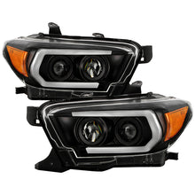 Load image into Gallery viewer, Spyder Projector Headlights Toyota Tacoma (16-22) OE halogen w/ LED DRL [Signature Series - Sequential LED Turn Signal] Black Housing - Default Title Alternate Image