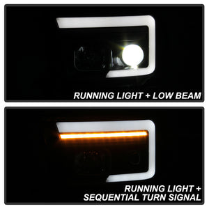 Spyder Projector Headlights Toyota Sequoia (08-10) [Platinum Series - Sequential LED Turn Signal] Black Housing