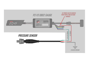 P3 Gauges Analog Oil Pressure Sensor - 0-150 PSI