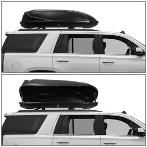 DNA Roof Rack Cargo Boxes Cadillac Escalade/ESV (2015-2018) with Aluminum Cross Bars - Black / Grey