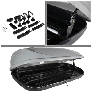 DNA Roof Rack Cargo Boxes Cadillac Escalade/ESV (2015-2018) with Aluminum Cross Bars - Black / Grey