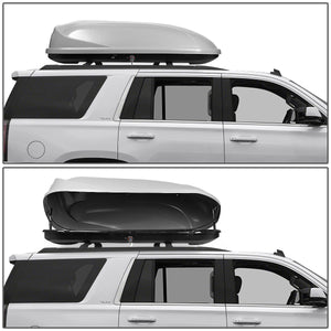 DNA Roof Rack Cargo Boxes Cadillac Escalade/ESV (2015-2018) with Aluminum Cross Bars - Black / Grey