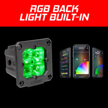 Load image into Gallery viewer, XKGlow Flush Mount XKchrome 20w LED Cube Light w/ RGB Accent Light - Driving Beam (w/ or w/ out Controller) - Driving/ Flood/ Fog/ Spot Beam - Flood Alternate Image