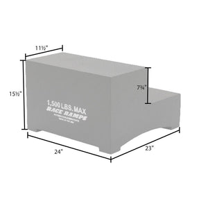 Race Ramps Lightweight Two-Step Trailer Step - 24" x 23" or 36" x 23"