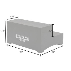 Race Ramps Lightweight Two-Step Trailer Step - 24" x 23" or 36" x 23"