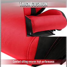 Load image into Gallery viewer, Spec-D Racing Seats FL5 Type R Style (Adjustable &amp; Reclinable) Red &amp; Black Suede - Driver Side Alternate Image
