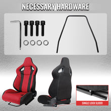 Load image into Gallery viewer, Spec-D Racing Seats FL5 Type R Style (Adjustable &amp; Reclinable) Red &amp; Black Suede - Driver Side Alternate Image