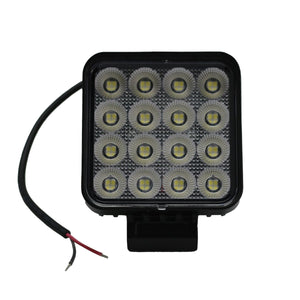 Race Sport RS Square Auxiliary LED Light [IQ Series] Flood Beam Pattern