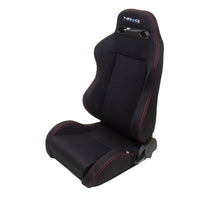 Load image into Gallery viewer, NRG Racing Reclinable Racing Seat (Type-R Style) Pair of Black or Red RSC-200 - Cloth (Pair) Black with Red Stitching Alternate Image