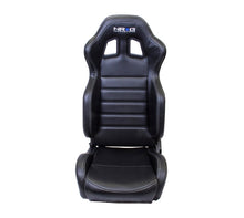 Load image into Gallery viewer, NRG Racing Reclinable Sport Racing Seat (PVC Leather) Black - White or Red Stitch RSC-208 - White Stitch Alternate Image