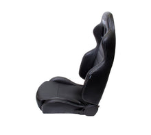Load image into Gallery viewer, NRG Racing Reclinable Sport Racing Seat (PVC Leather) Black - White or Red Stitch RSC-208 - White Stitch Alternate Image