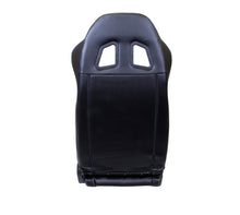 Load image into Gallery viewer, NRG Racing Reclinable Sport Racing Seat (PVC Leather) Black - White or Red Stitch RSC-208 - White Stitch Alternate Image