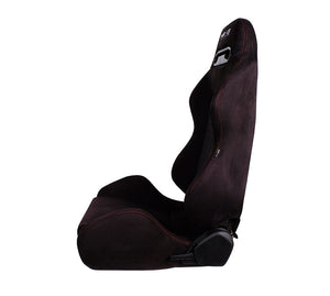 NRG Racing Reclinable Racing Seat (Type-R Style) Pair of Black or Red