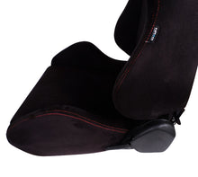 Load image into Gallery viewer, NRG Racing Reclinable Racing Seat (Type-R Style) Pair of Black or Red RSC-200 - Cloth (Pair) Black with Red Stitching Alternate Image