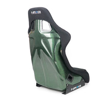Load image into Gallery viewer, NRG Racing Carbon Fiber Fixed Back Bucket Seats (Large) Black / Red / Blue / Green / Gold / Silver RSC-302 - Green Carbon Fiber Alternate Image