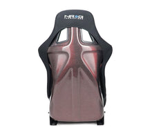 Load image into Gallery viewer, NRG Racing Carbon Fiber Fixed Back Bucket Seats (Large) Black / Red / Blue / Green / Gold / Silver RSC-302 - Black Carbon Fiber Alternate Image